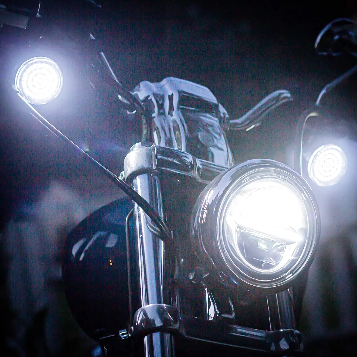 Eagle Lights SUNBURST 2" LED Turn Signals for Harley Davidson and Yamaha Models - Front 1157 / Rear 1156 / Rear LEDs Red