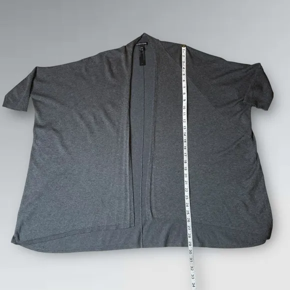 Eileen Fisher Charcoal Gray Women's Open Front Cardigan Soft Sweater Size: S/M