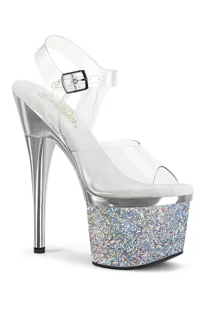 ESTEEM-708CHLG Exotic Sandal | Clear Vinyl