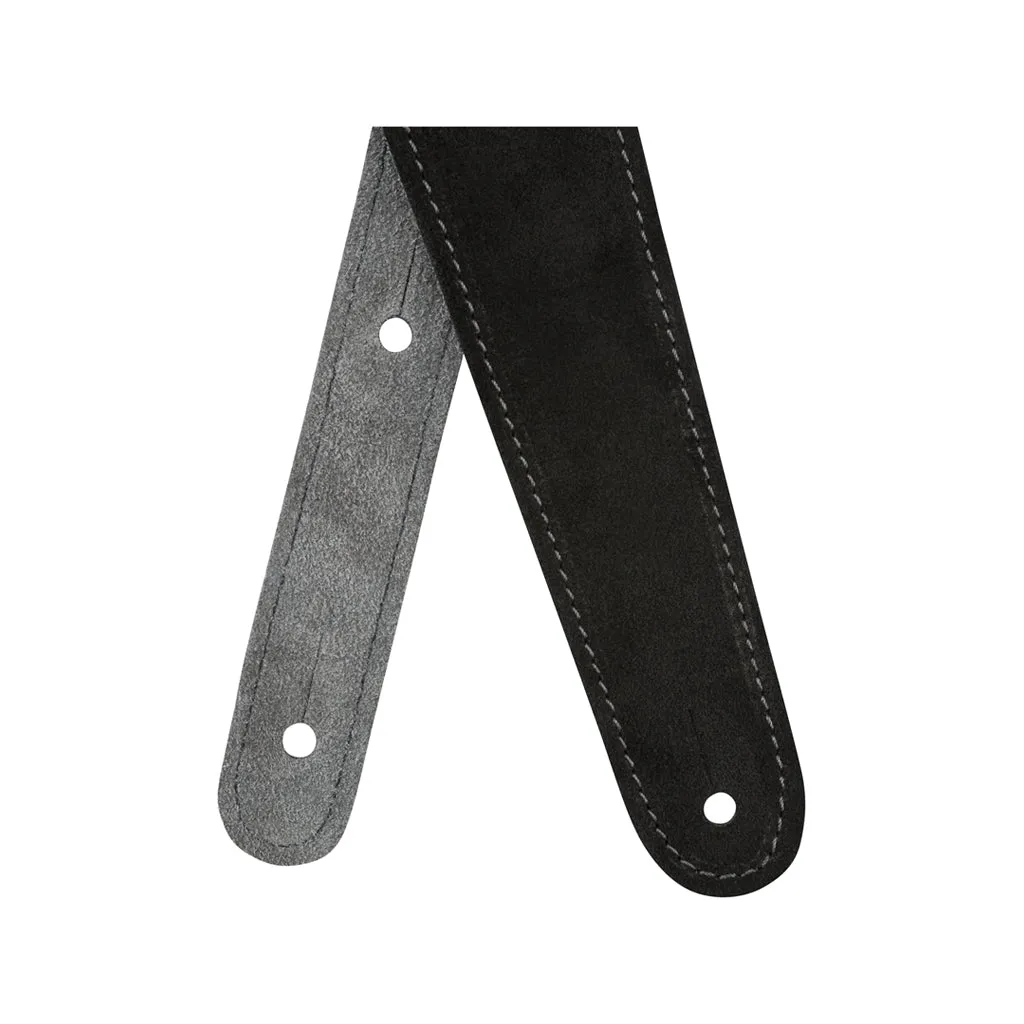 Fender 2inch Reversible Suede Guitar Strap, Black/Gray