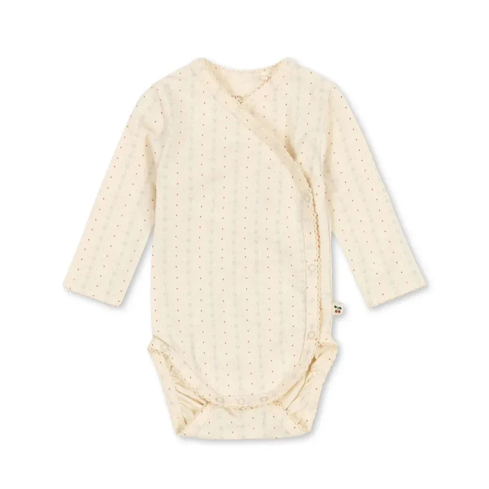 Floral Dot Wrapover Bodysuit (Fete De Fleur)
