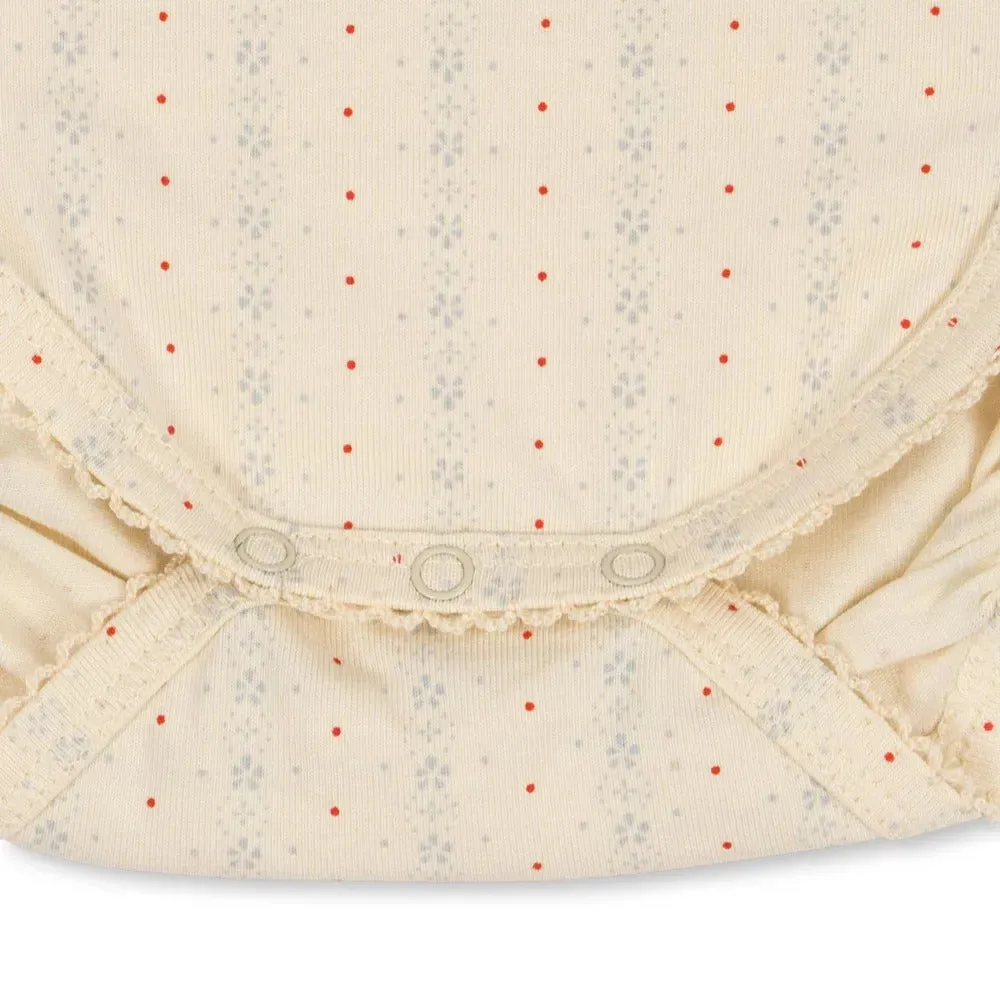 Floral Dot Wrapover Bodysuit (Fete De Fleur)