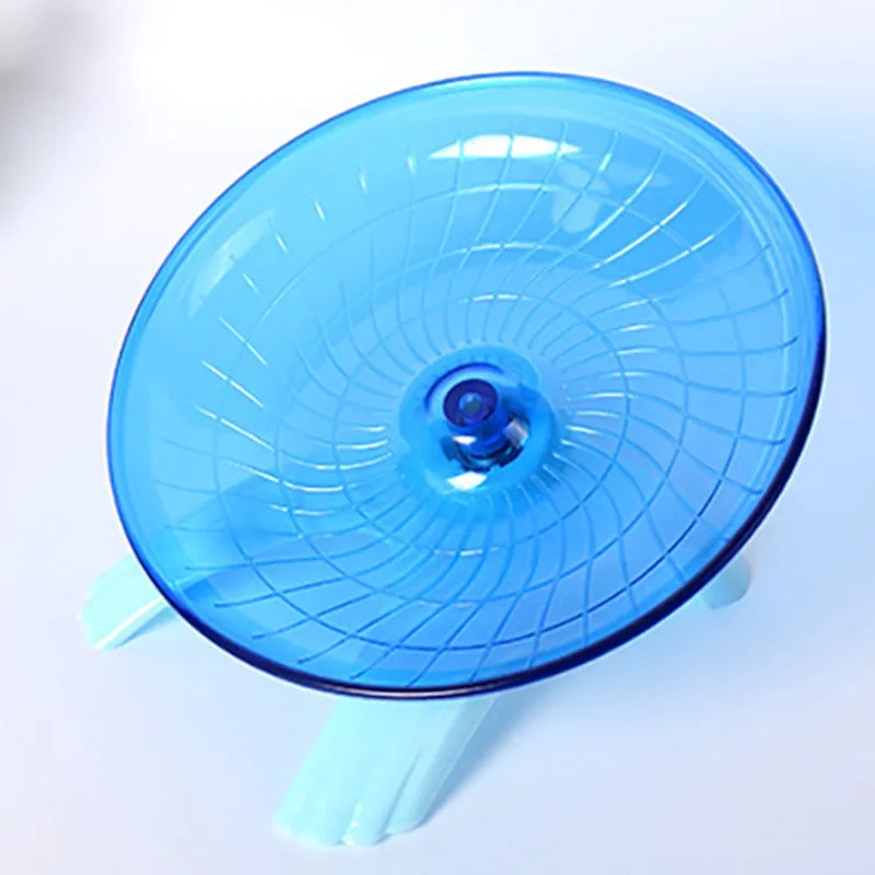 Flying Saucer Exercise Wheel for Small Pets, 18 cm/7.09 inch Hamsters Running Disc, Comfort Pet Toys Blue_18*18*11cm