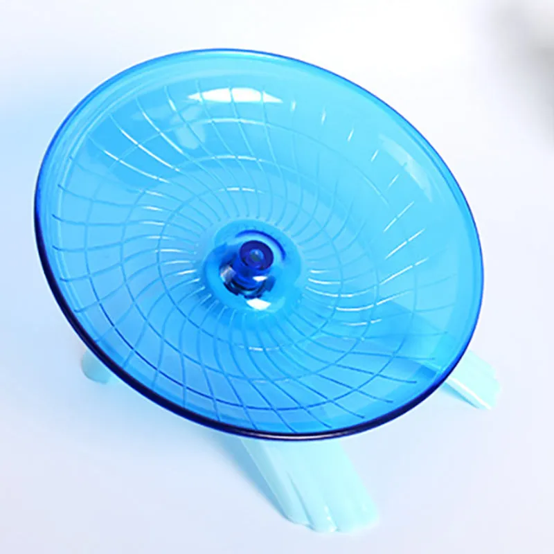 Flying Saucer Exercise Wheel for Small Pets, 18 cm/7.09 inch Hamsters Running Disc, Comfort Pet Toys Blue_18*18*11cm