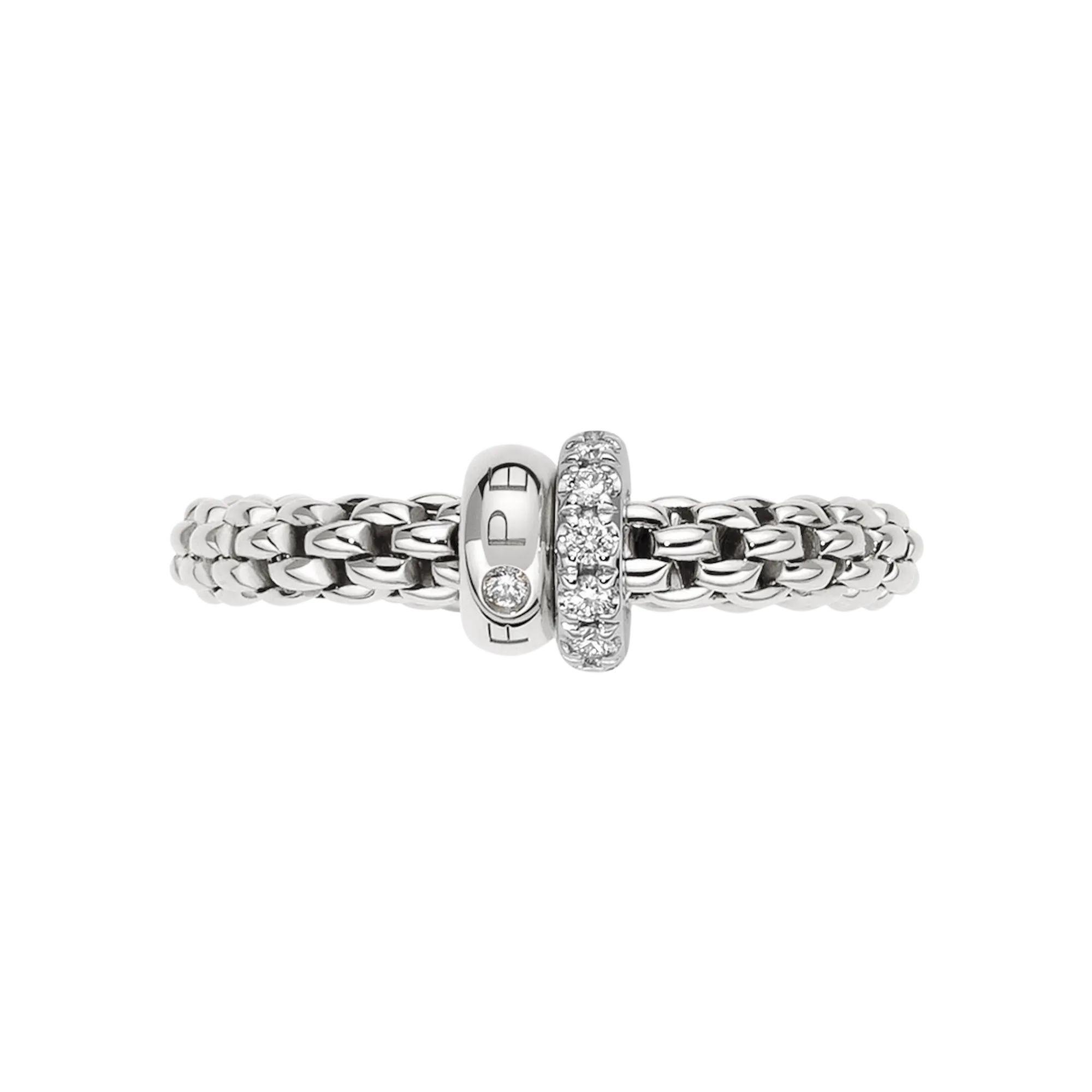Fope Solo Flex'it ring with diamond pavé