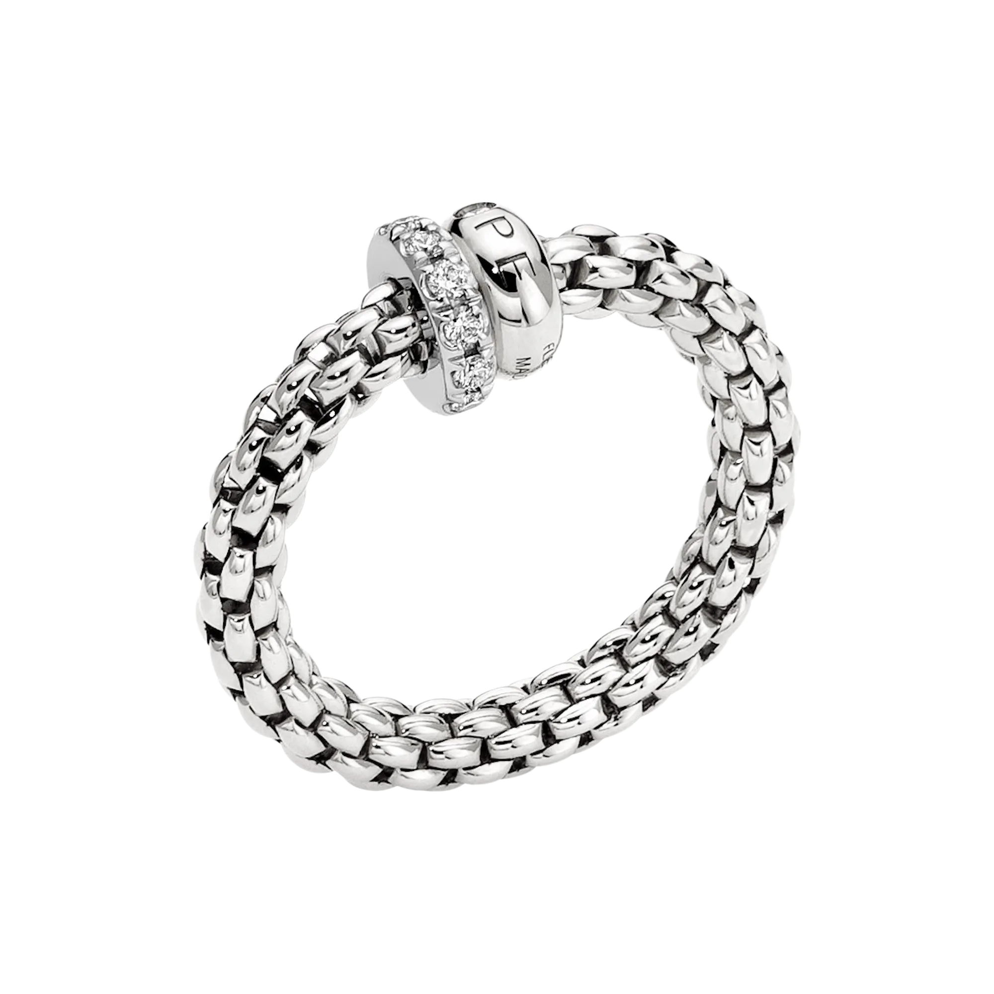Fope Solo Flex'it ring with diamond pavé