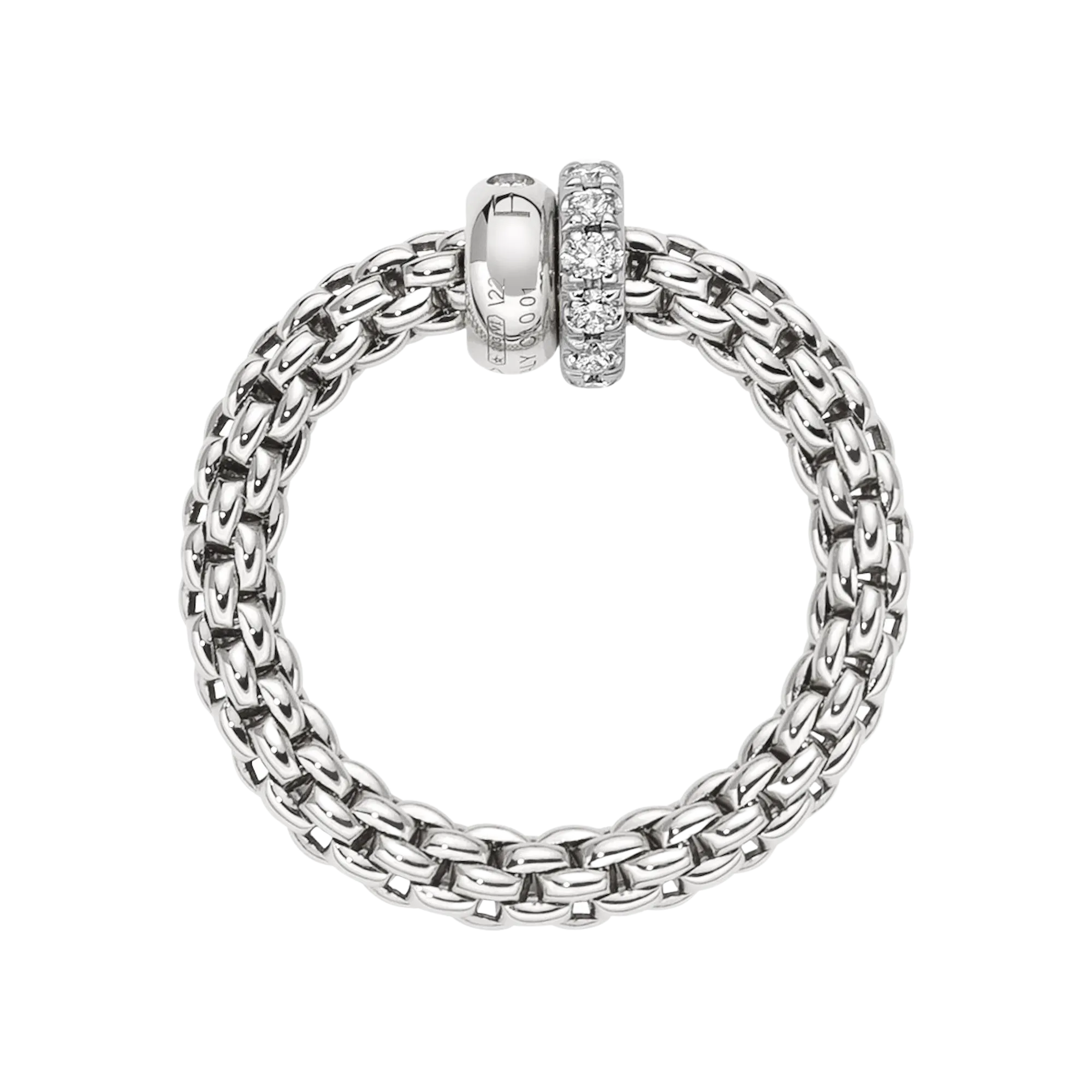 Fope Solo Flex'it ring with diamond pavé