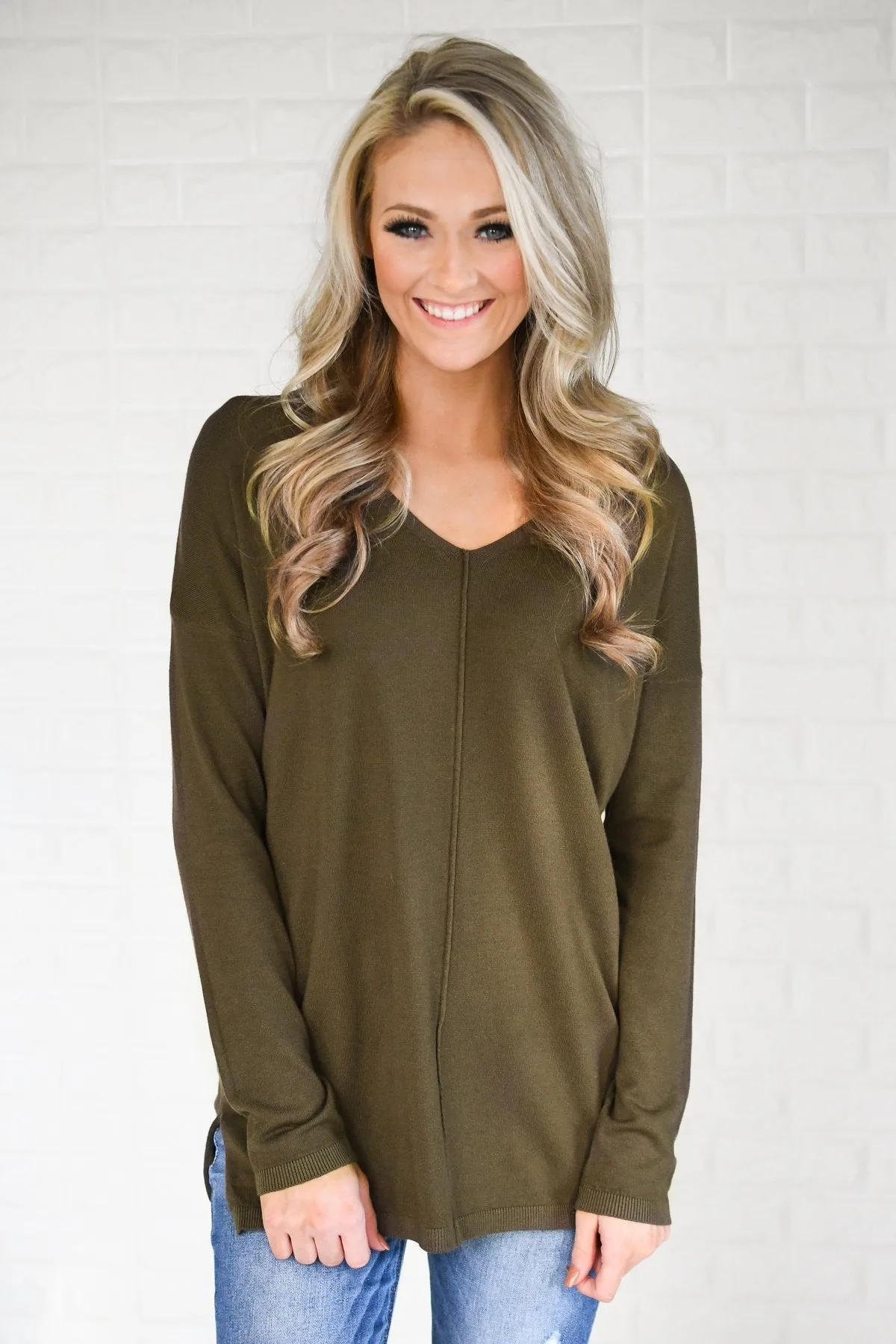 Forever Yours Sweater - Deep Olive