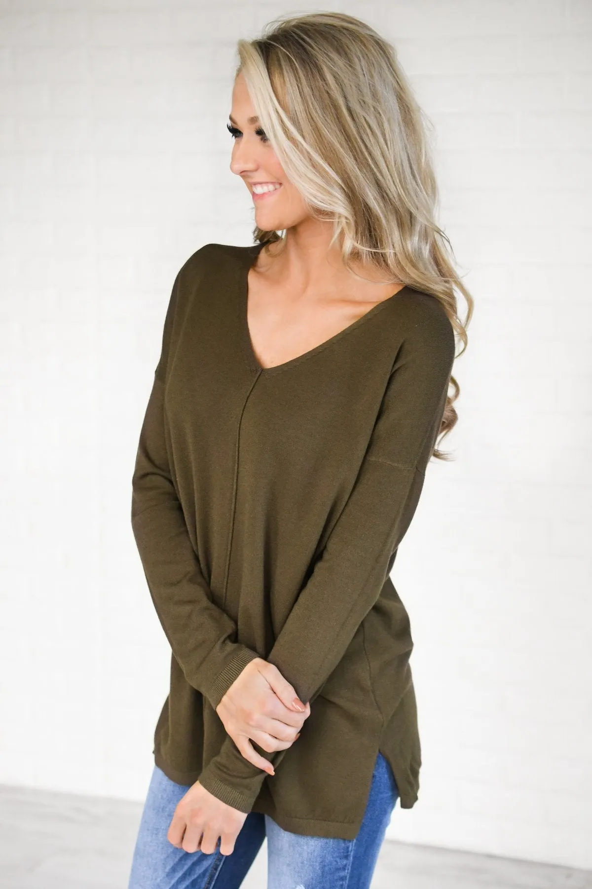 Forever Yours Sweater - Deep Olive