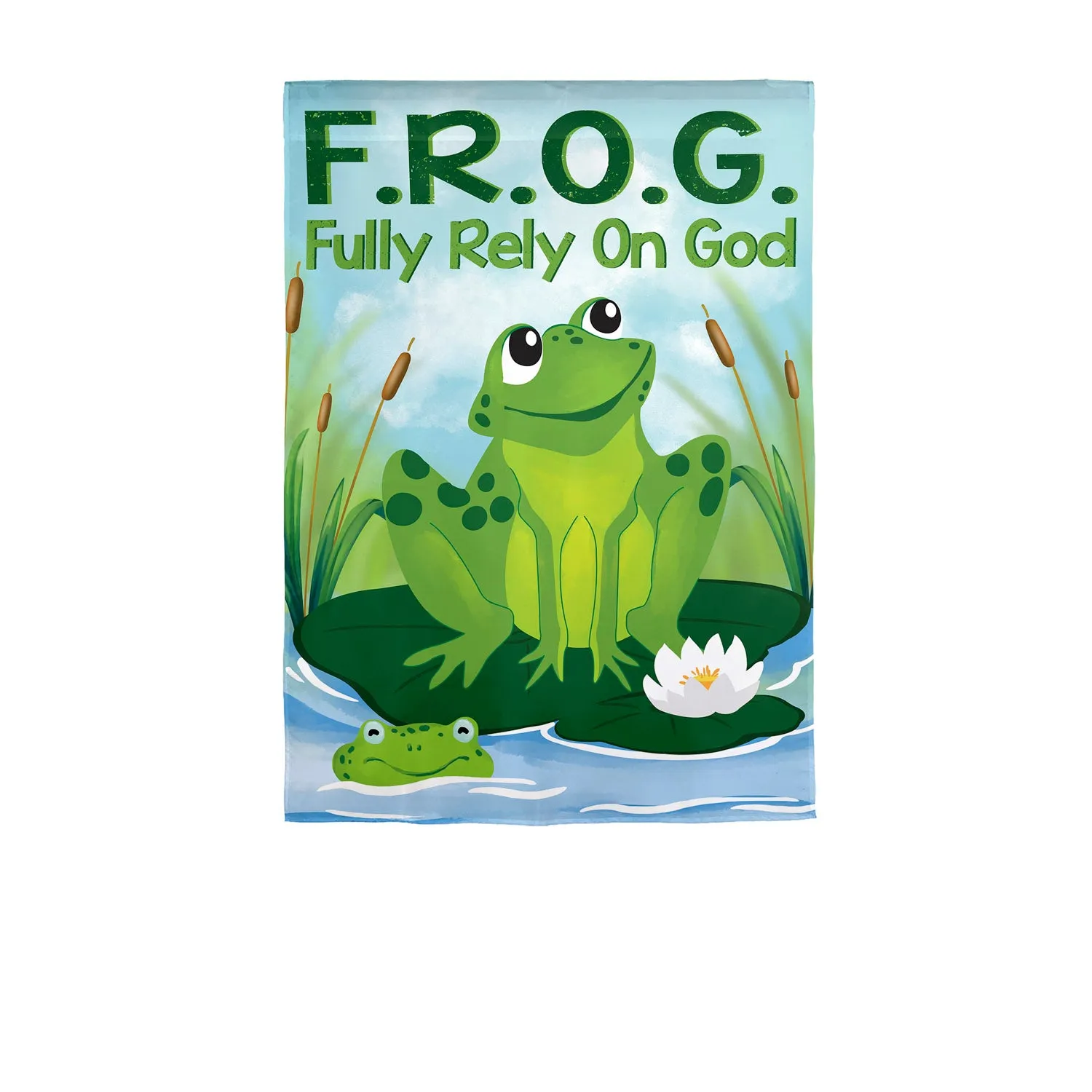 Fully Rely on God Garden Suede Flag,14s9803