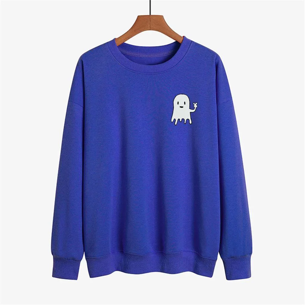 Graphic long Sleeve Shirts Cute ghost