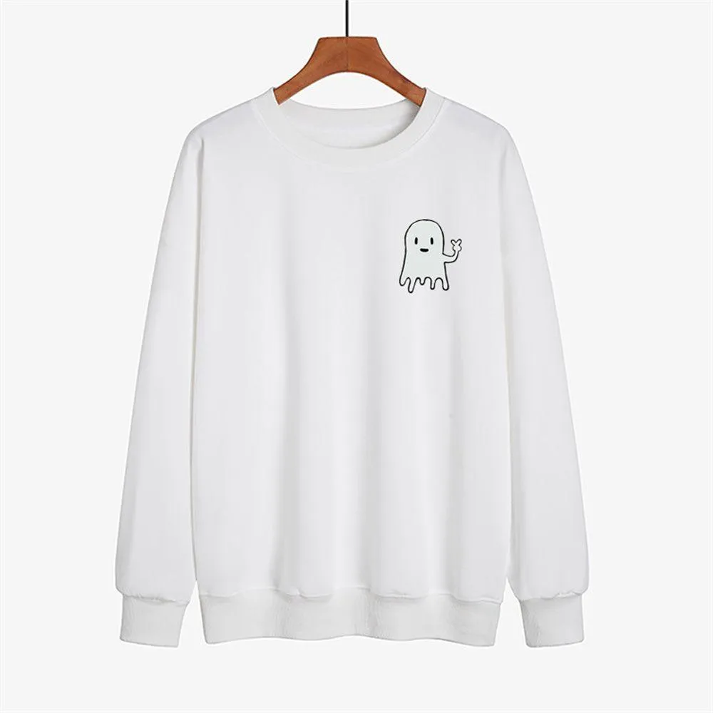 Graphic long Sleeve Shirts Cute ghost