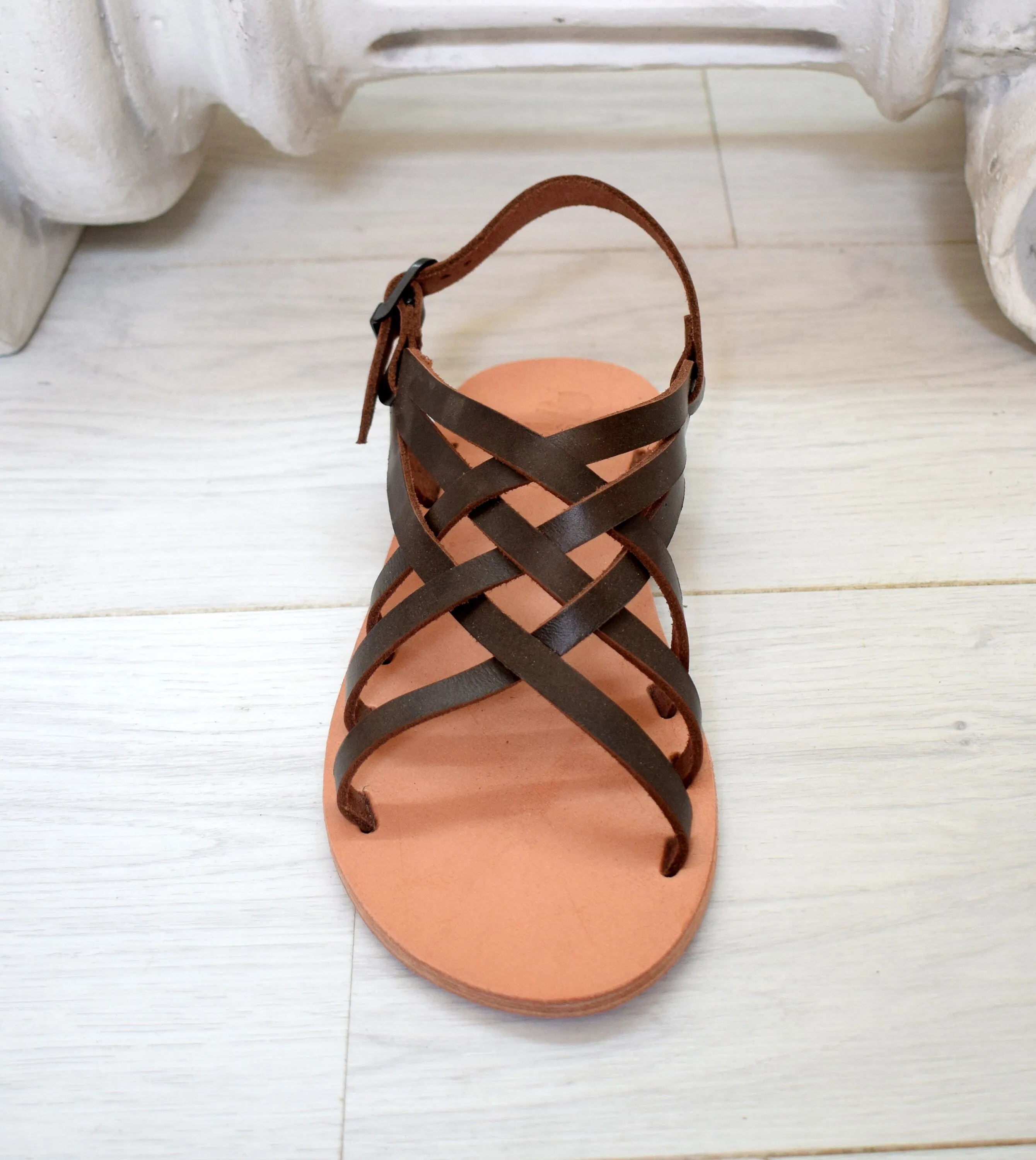 Handmade mens huarache leather sandals