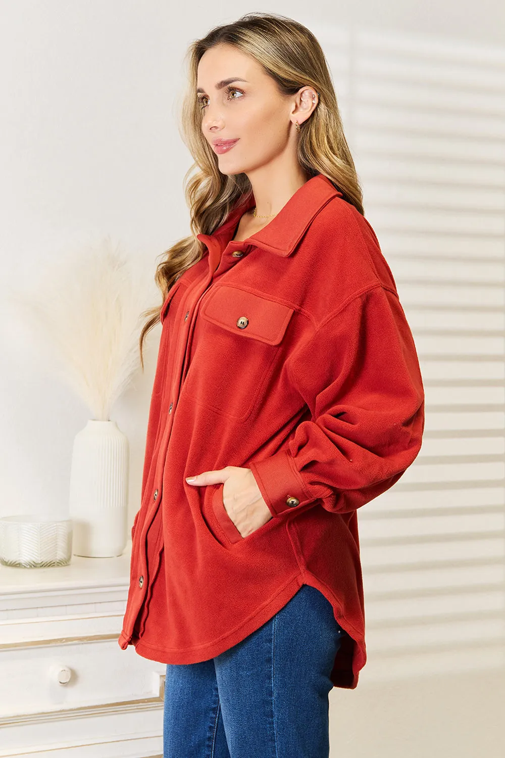 Hazel Blues® |  Heimish Cozy Girl Button Down Shacket