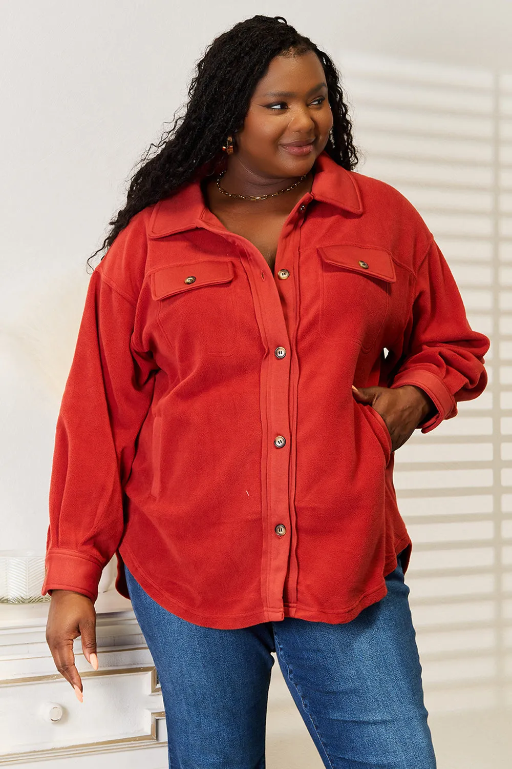 Hazel Blues® |  Heimish Cozy Girl Button Down Shacket