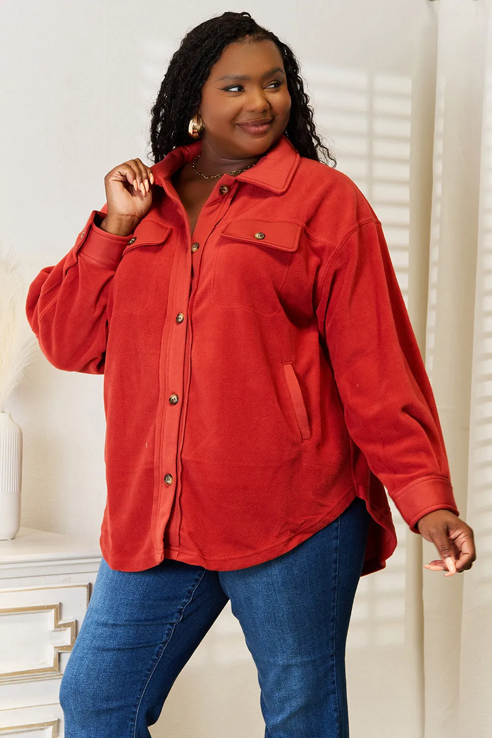 Hazel Blues® |  Heimish Cozy Girl Button Down Shacket