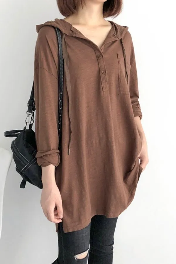 Hoodie Blouse with Pocket (Fit 100lbs - 155lbs)