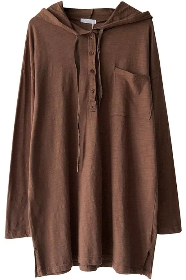 Hoodie Blouse with Pocket (Fit 100lbs - 155lbs)