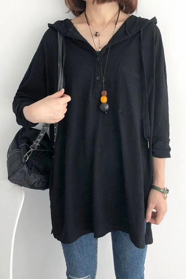 Hoodie Blouse with Pocket (Fit 100lbs - 155lbs)