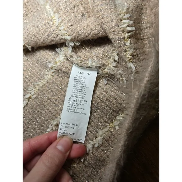 Italian Cardigan Knit Jacket Medium