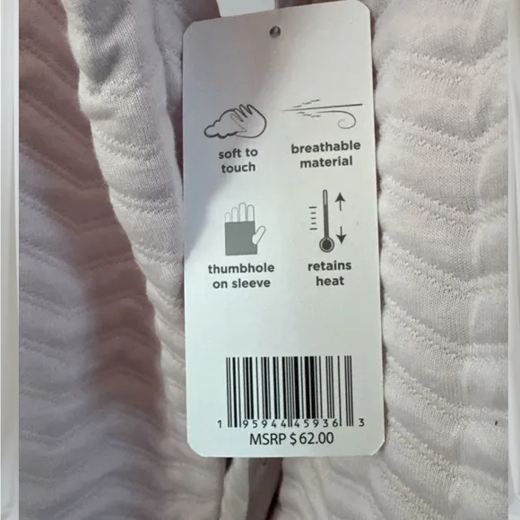 JNY- BNWT Cozy Chevron Quilted Patterned Pullover