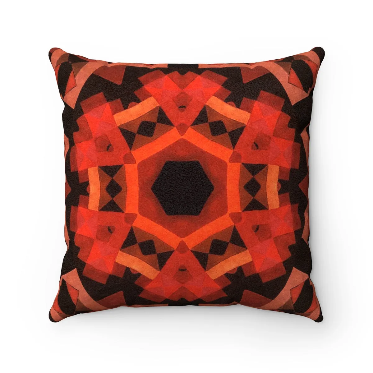 Kaleidoscope Design Suede Pillow