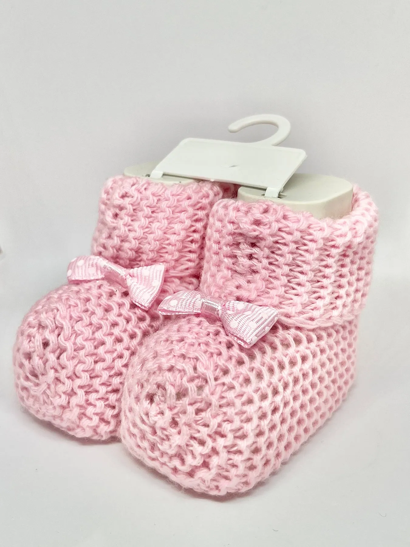 Knitted Baby Booties - 3 Colours