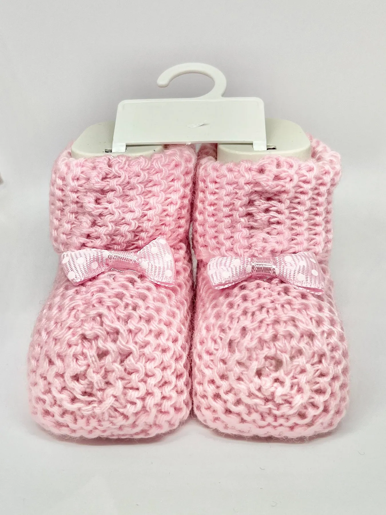 Knitted Baby Booties - 3 Colours
