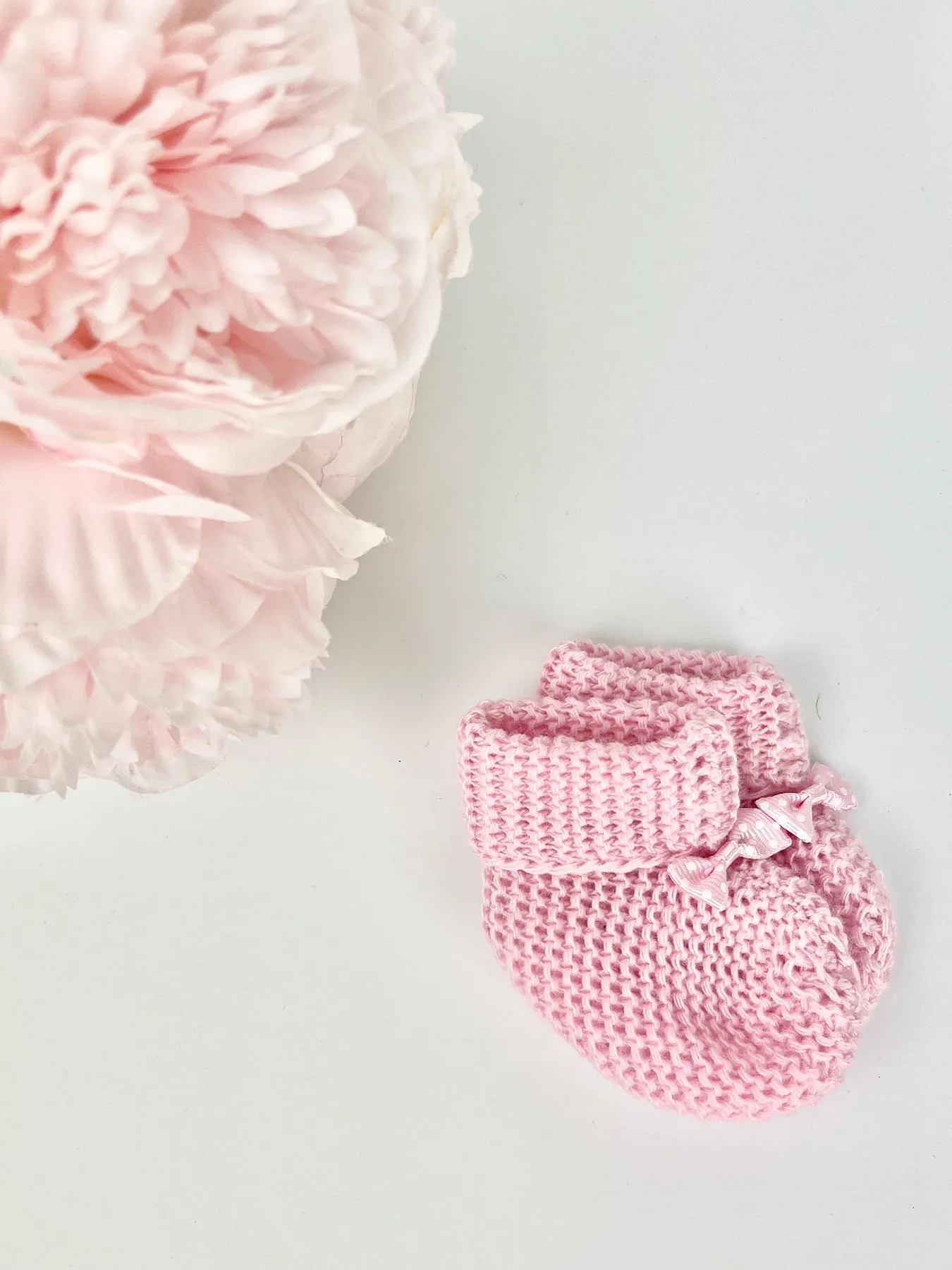 Knitted Baby Booties - 3 Colours