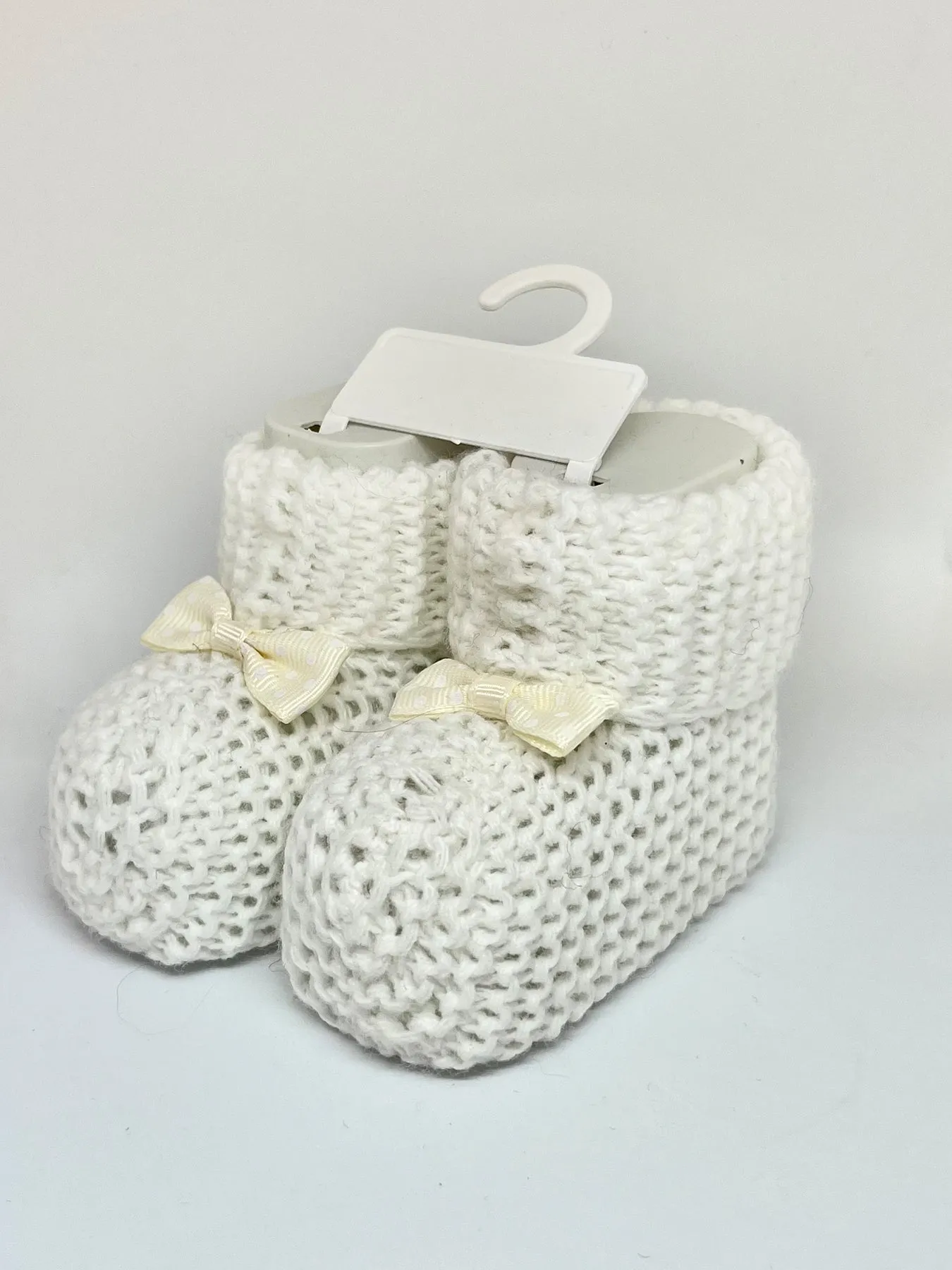 Knitted Baby Booties - 3 Colours