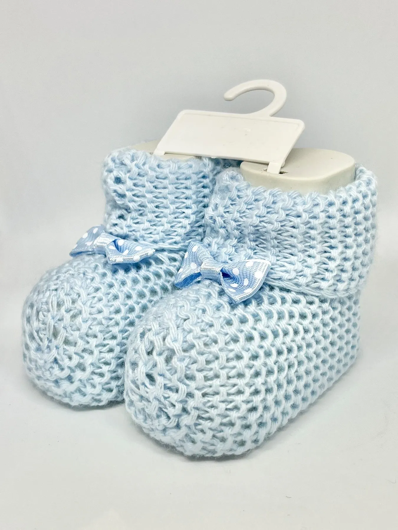 Knitted Baby Booties - 3 Colours