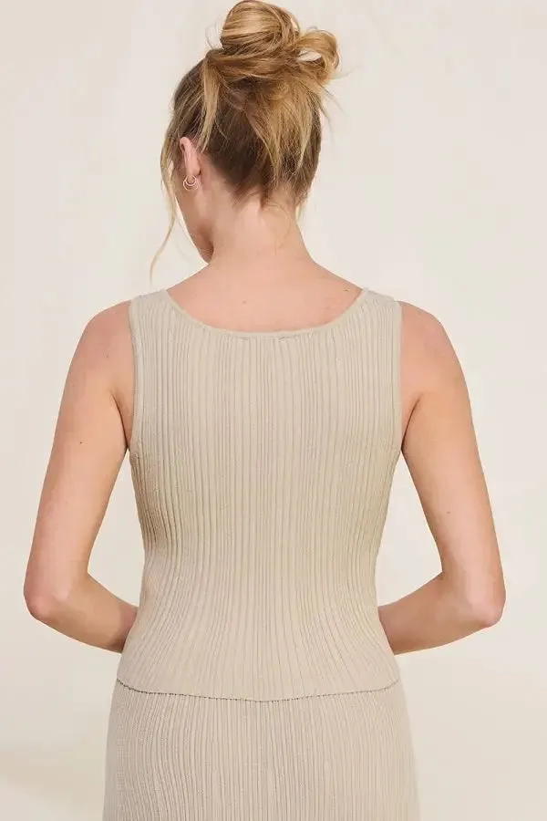 KNITTED VARIEGATED RIB