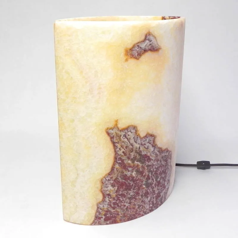 Large Fire   Ice Calcite Ellipse Lamp