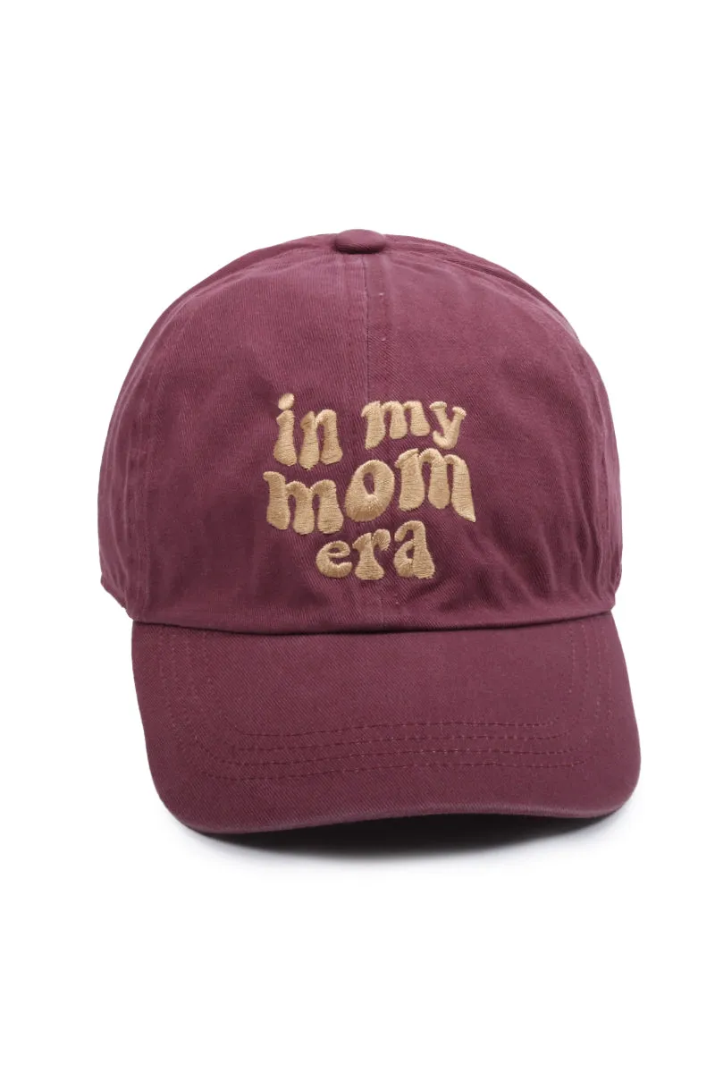 LCAP3312 - In My Mom Era Script Embroidered Baseball Cap