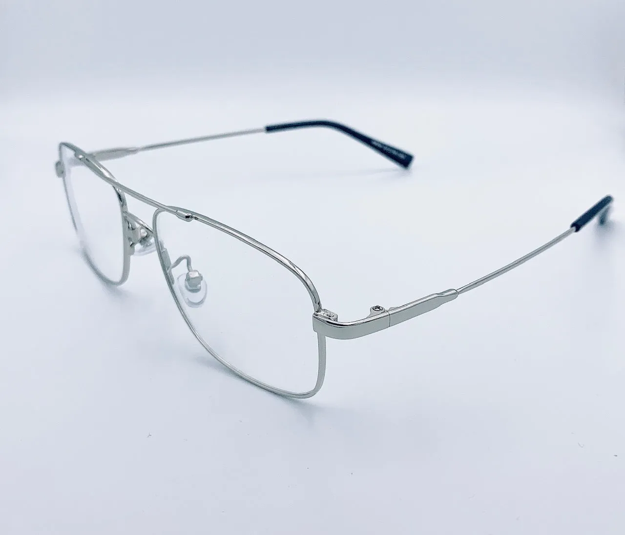 Lentes Armazón Titanio 53mm Oftálmico Piloto Aviador Rectangular Graduable Flexible Resistente