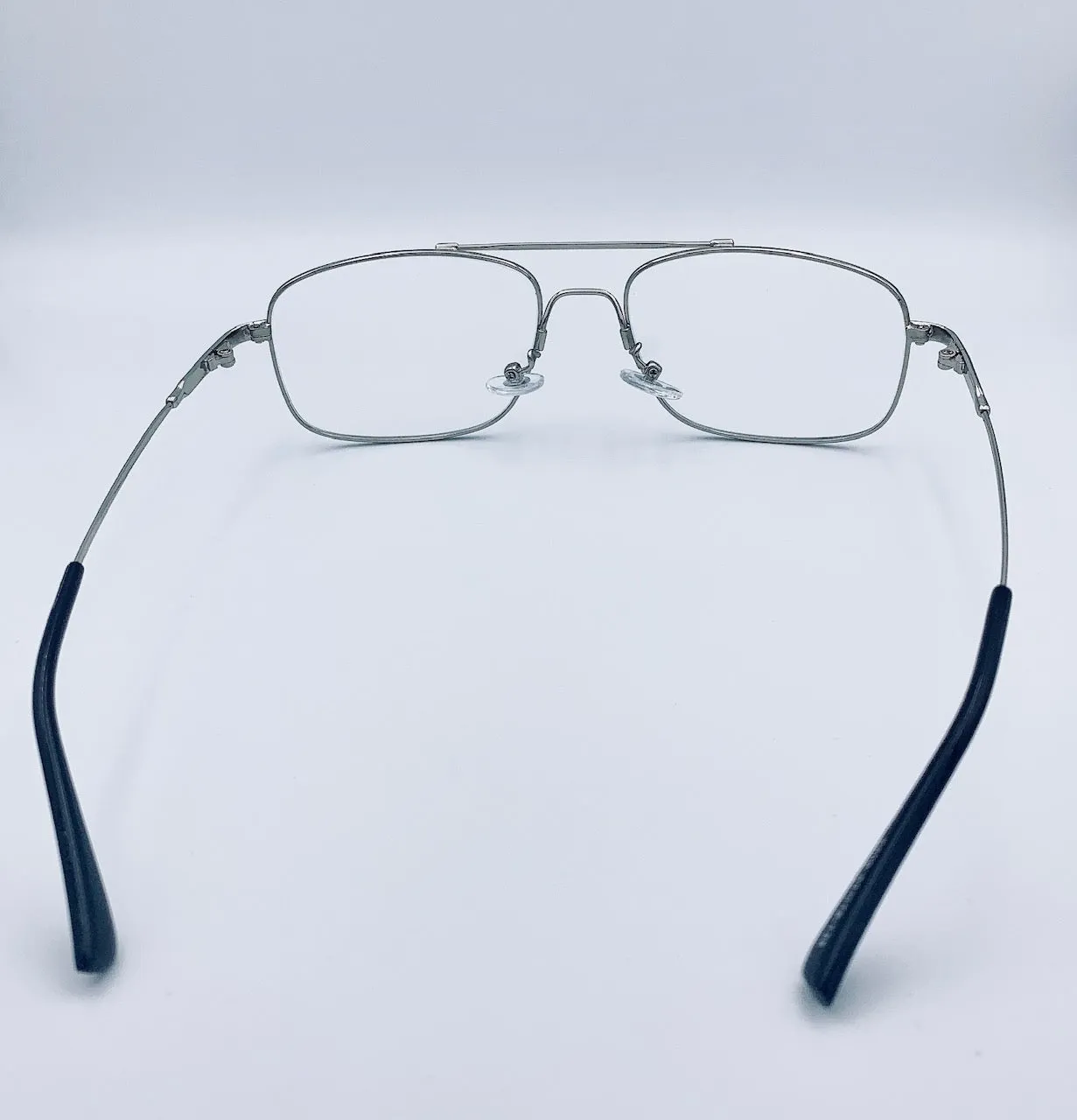 Lentes Armazón Titanio 53mm Oftálmico Piloto Aviador Rectangular Graduable Flexible Resistente