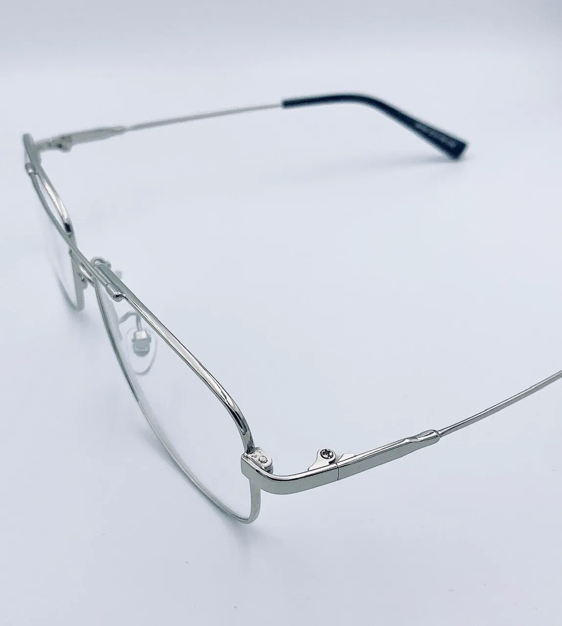 Lentes Armazón Titanio 53mm Oftálmico Piloto Aviador Rectangular Graduable Flexible Resistente