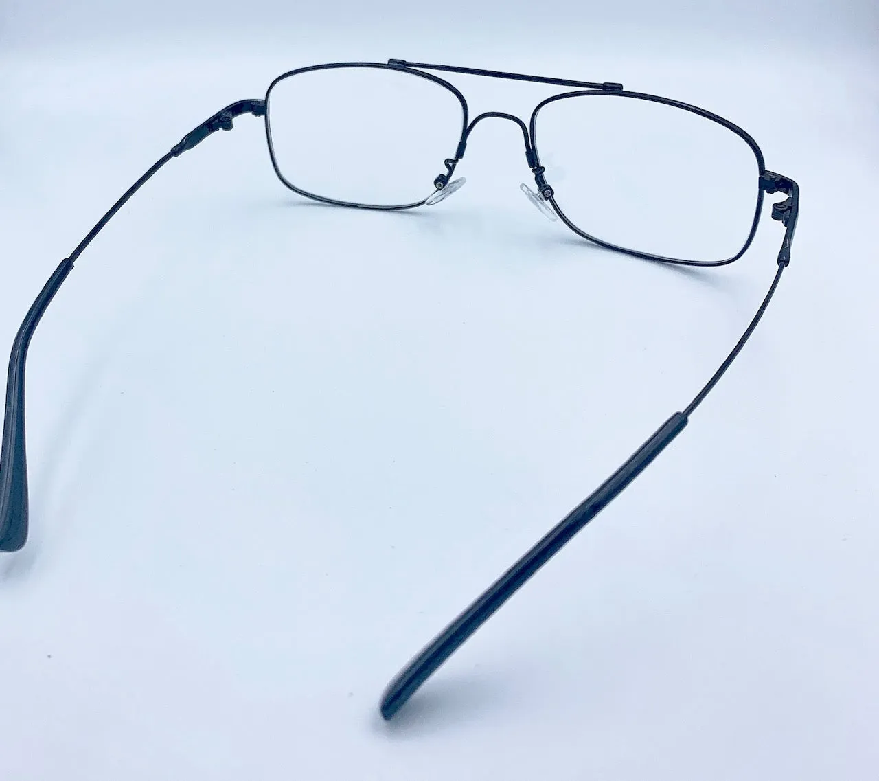 Lentes Armazón Titanio 53mm Oftálmico Piloto Aviador Rectangular Graduable Flexible Resistente