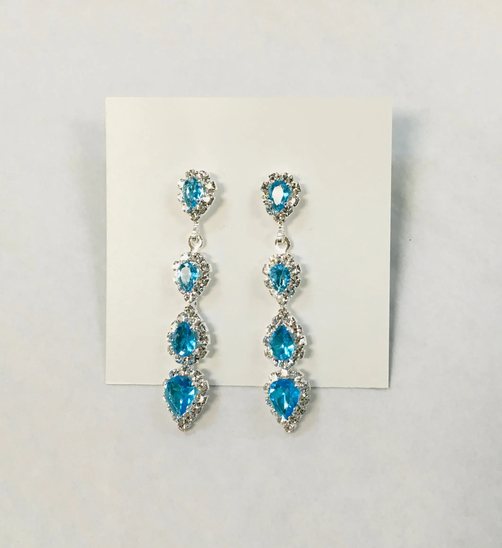 Light Blue Jewel Earrings