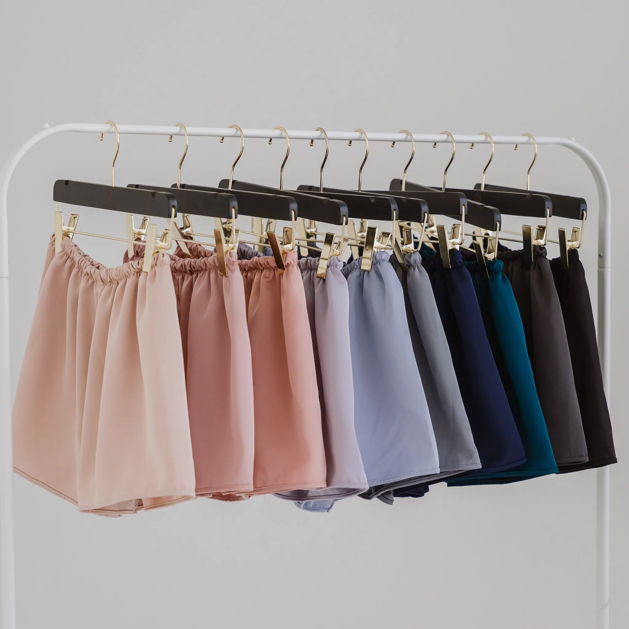Luxurious Cooling Crease-less Satin Shorts in Champagne Mist