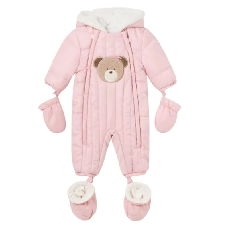 Mayoral Baby Pramsuit 2675 Pale Pink Teddy