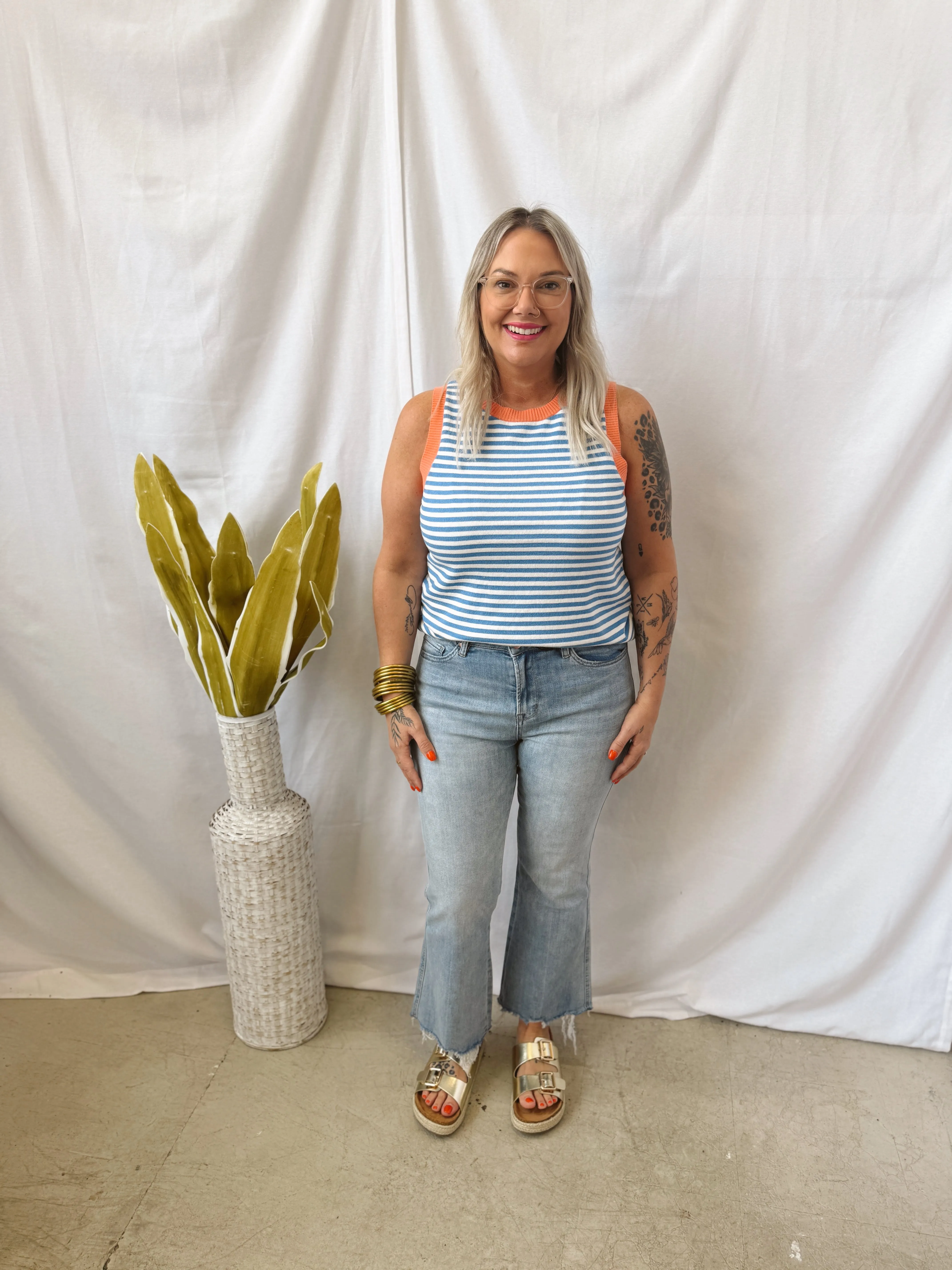 Mica Moscato Crop Flare Jeans