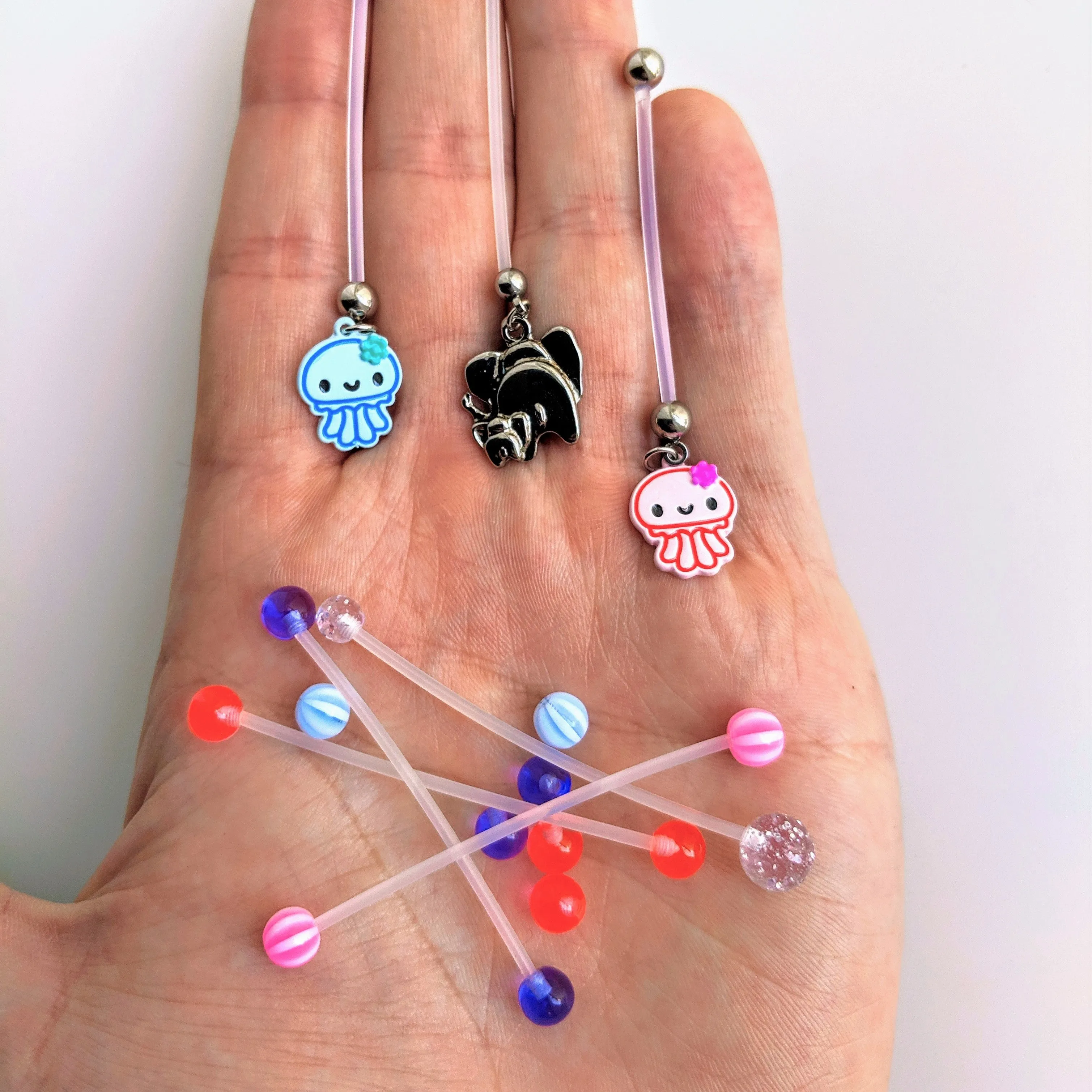 Mommy and Baby Elephant Pregnancy Belly Ring