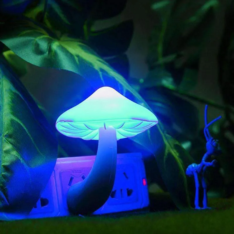Mushroom LED Night Lamp Wall Socket
