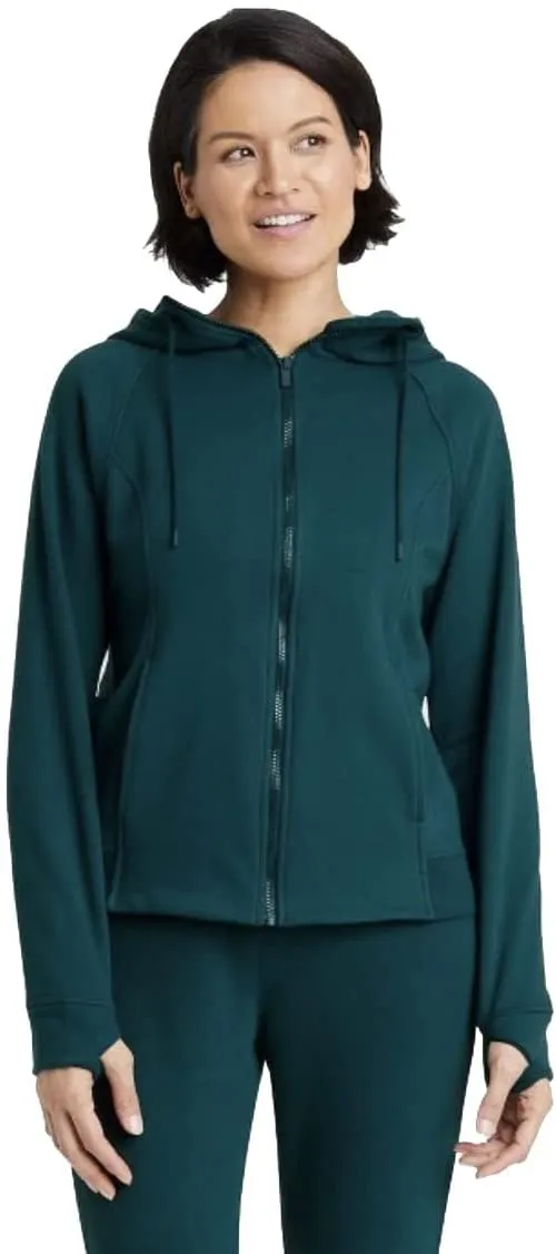 New Women's Fleece Full Zip Hooded Sweatshirt - All in Motion XXL NWT  NAVY TEAL Sz XXL