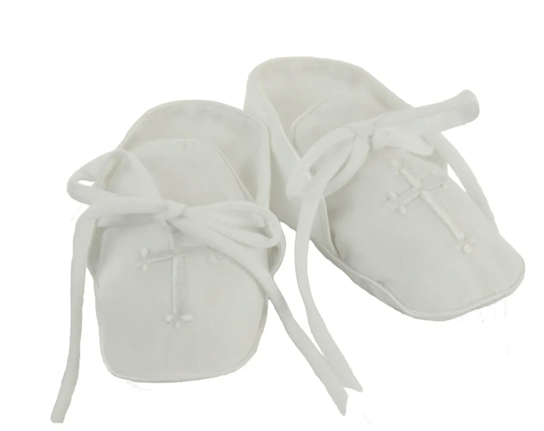 Petit Ami Cross Embroidered Booties