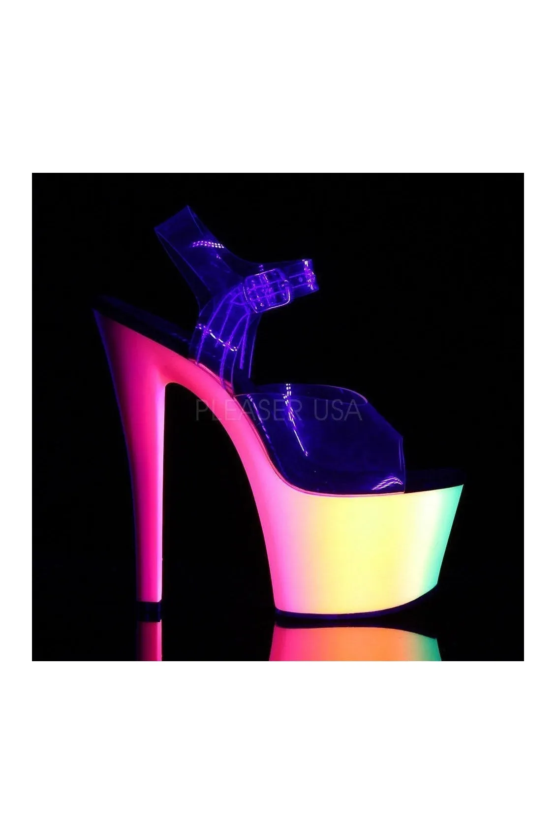 RAINBOW-308UV Platform Sandal  | Clear Vinyl
