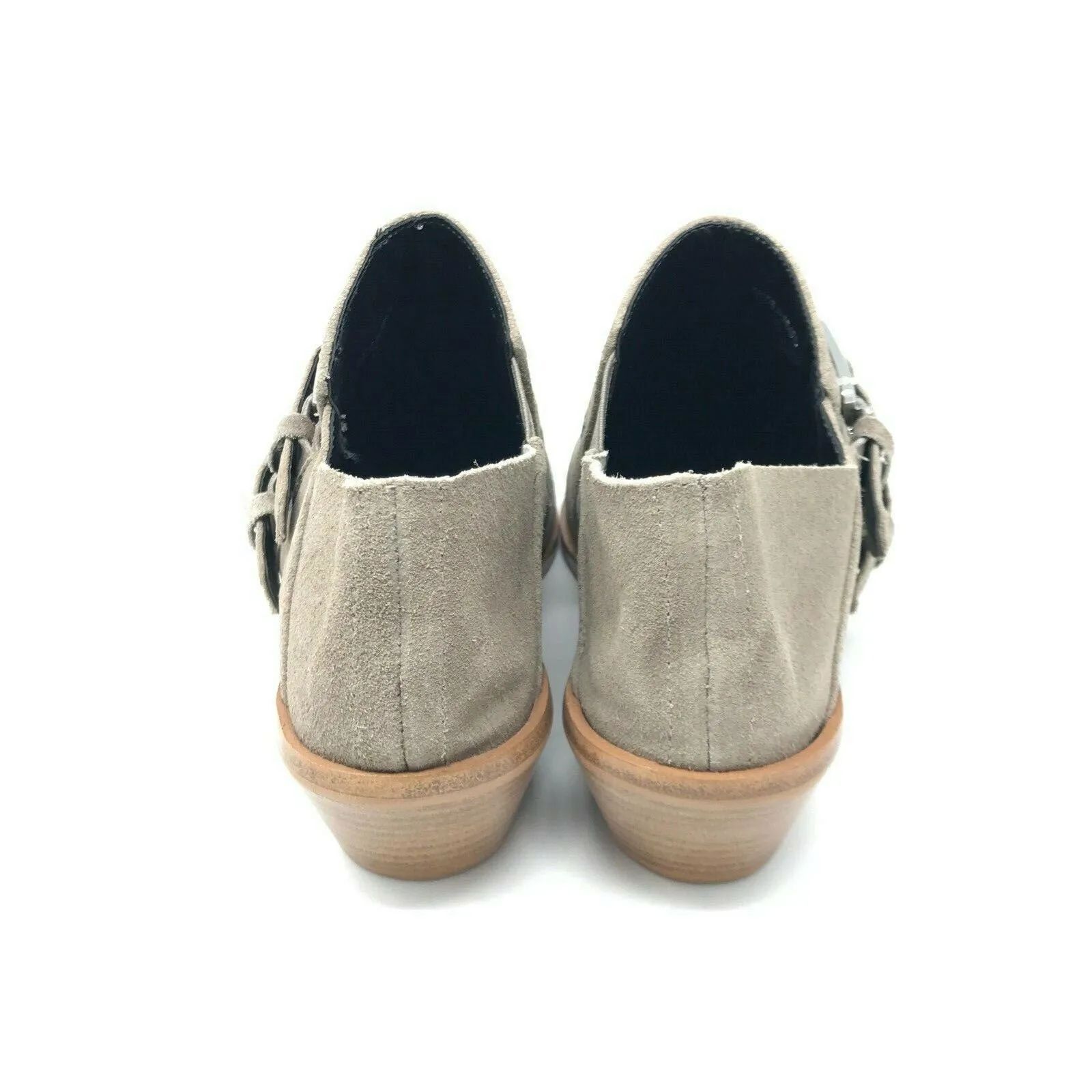 REBECCA MINKOFF Women's Sand Oiled Suede Austen Buckle Booties Sz 9 NIB