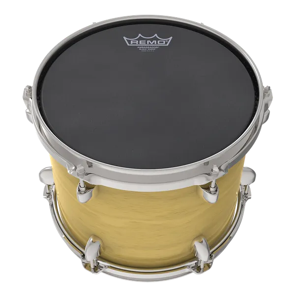 Remo 10" Ambassador Suede Black