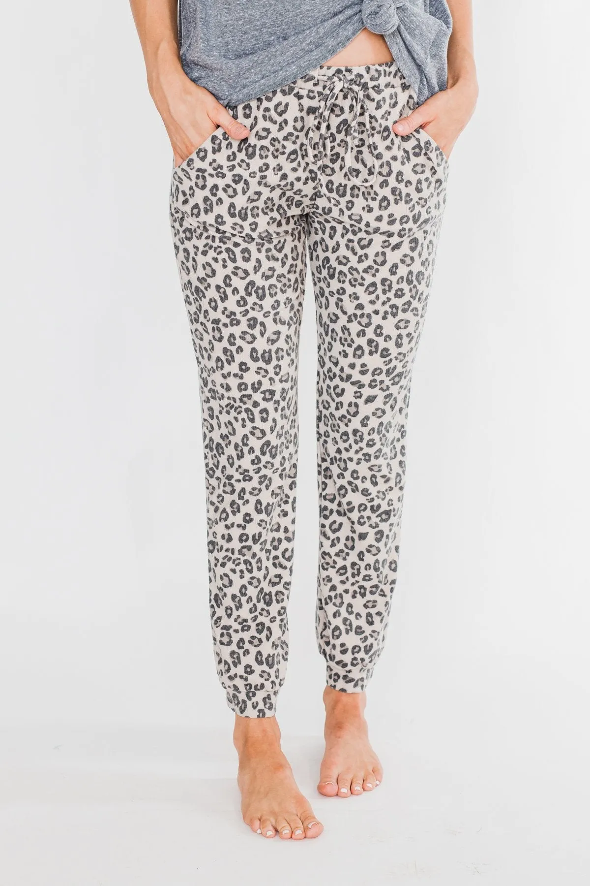 Running Wild Leopard Print Joggers